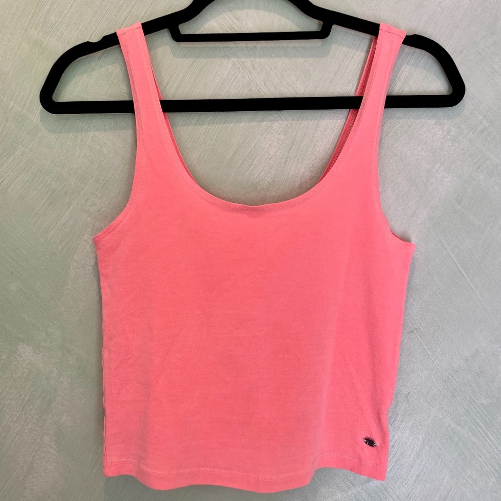 Pink AE cropped tank